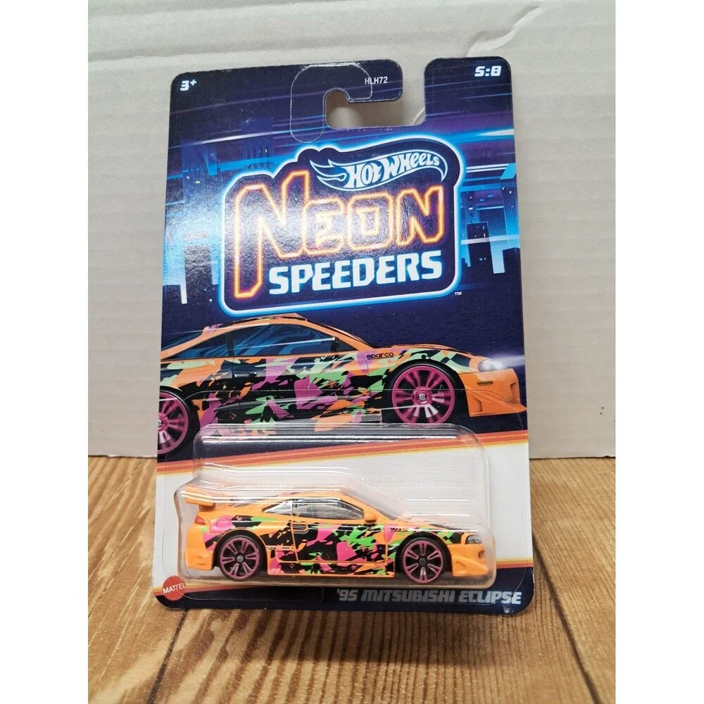 2023 Hot Wheels Neon Speeders 95 MITSUBISHI ECLIPSE ORANGE 5/8